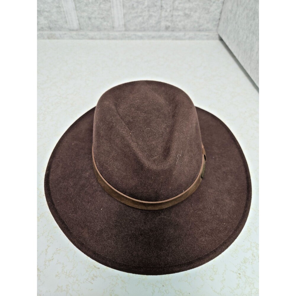 Pendleton AB173-71014 Fast-tab Fedora Wool Hat Brown USA Larger size